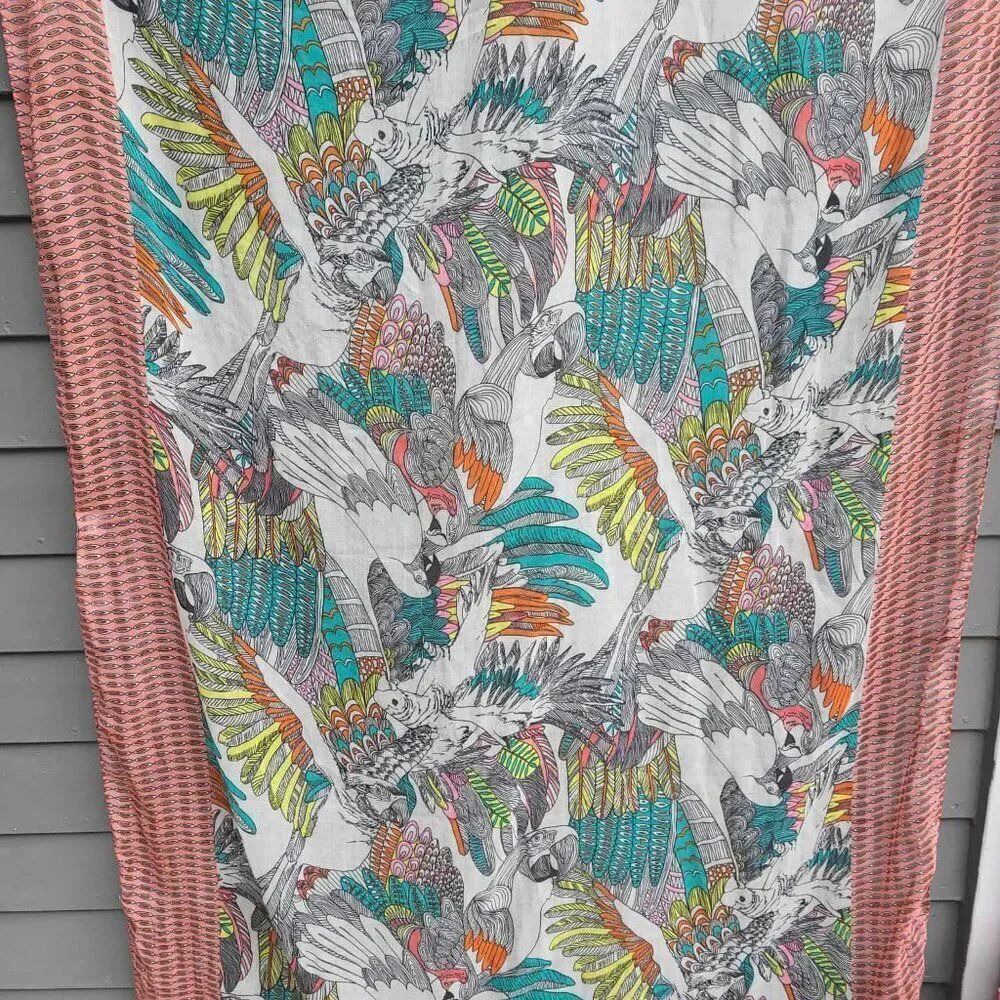Target Parrot Print Polyester Large Scarf - Picture 9 of 9